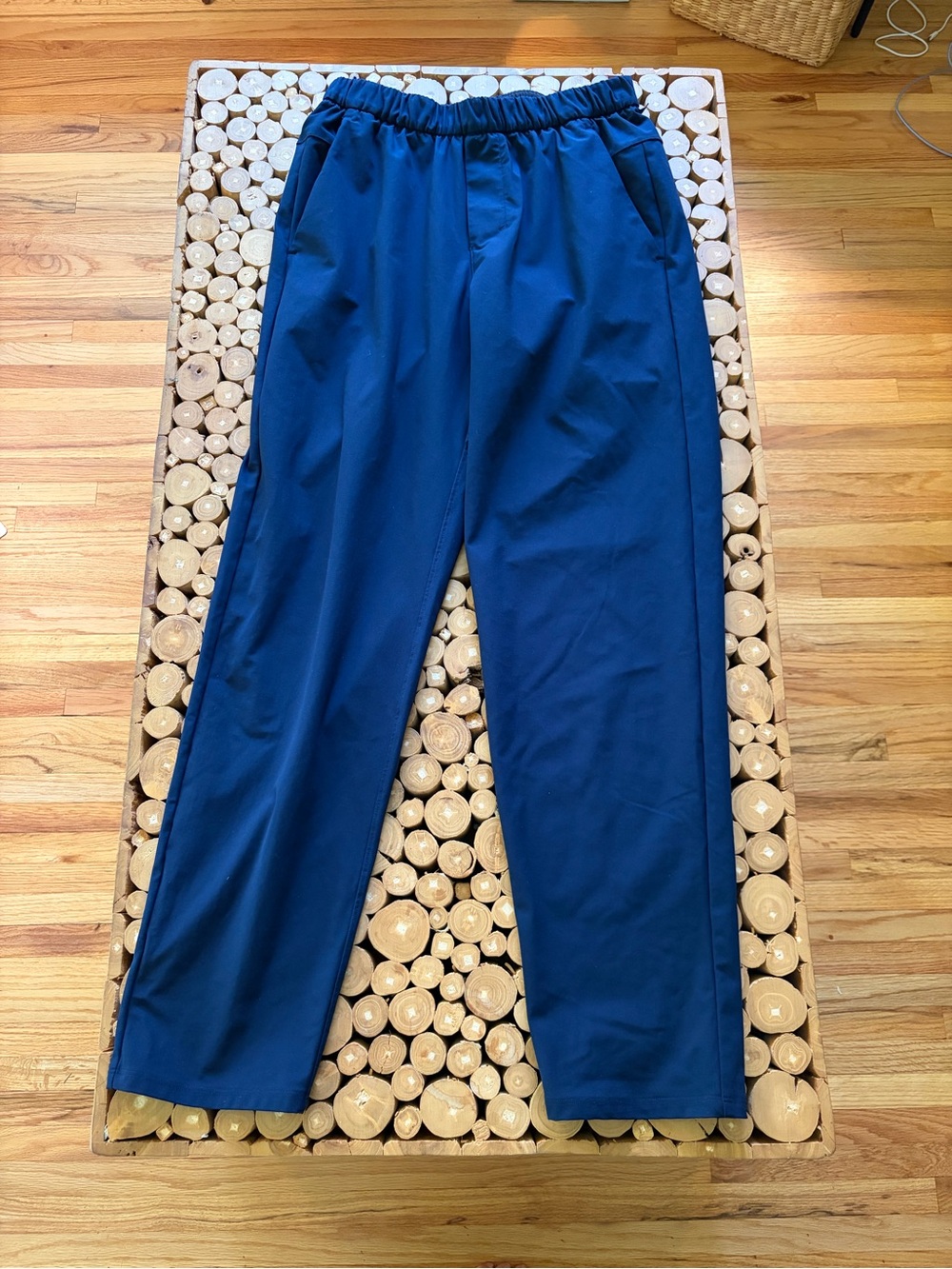 Lululemon Men's Elastic-Waist Navy Chinos